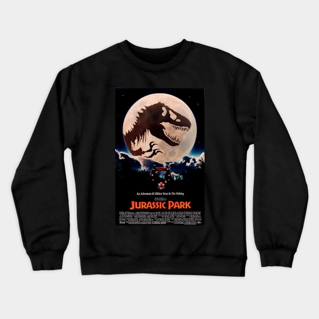 Jurassic park retro art Crewneck Sweatshirt by SAN ART STUDIO 